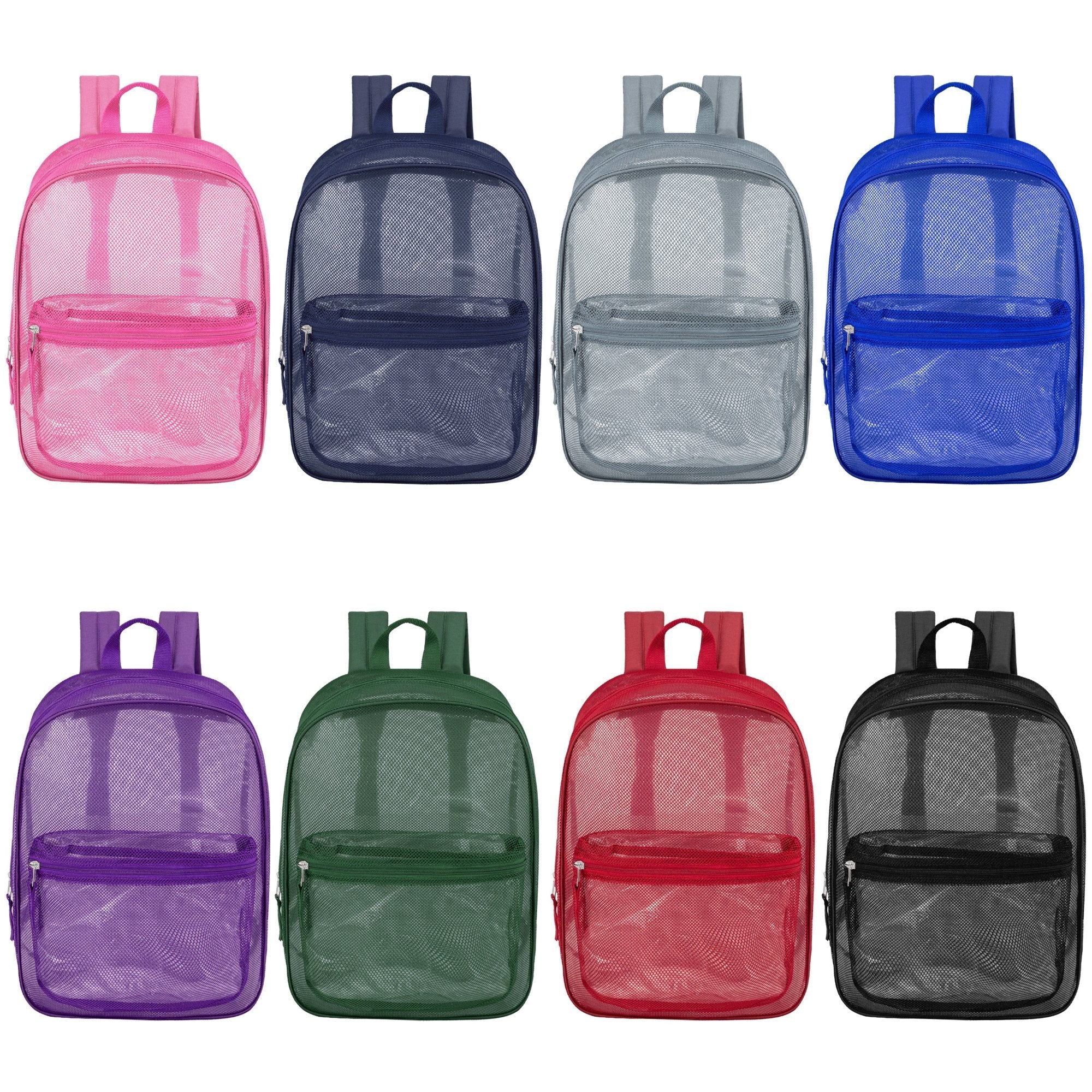 wholesale mesh backpacks in 8 assorted colors
