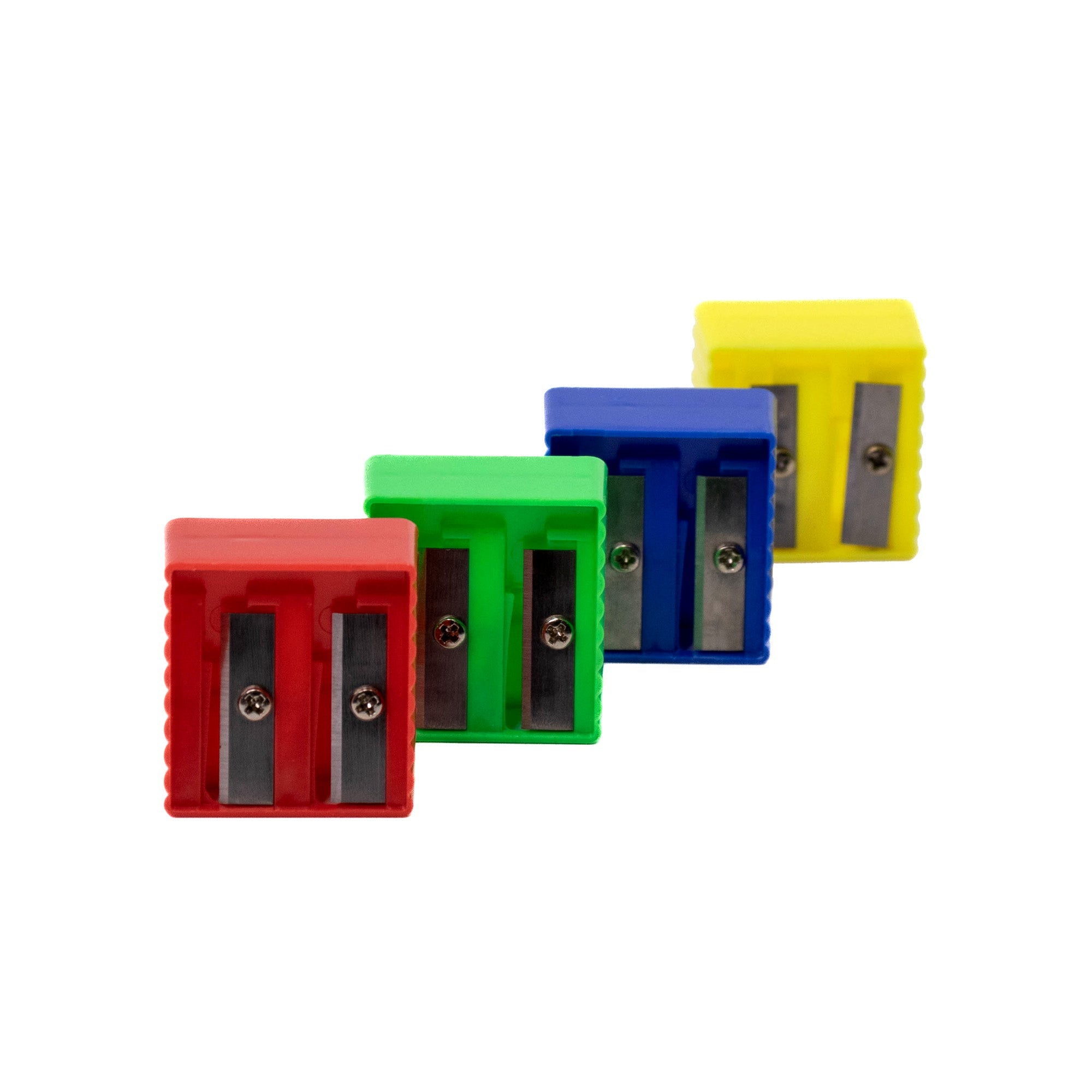 Wholesale Pencil Sharpeners | 2 Holes & Assorted Colors | Bulk Case of 240