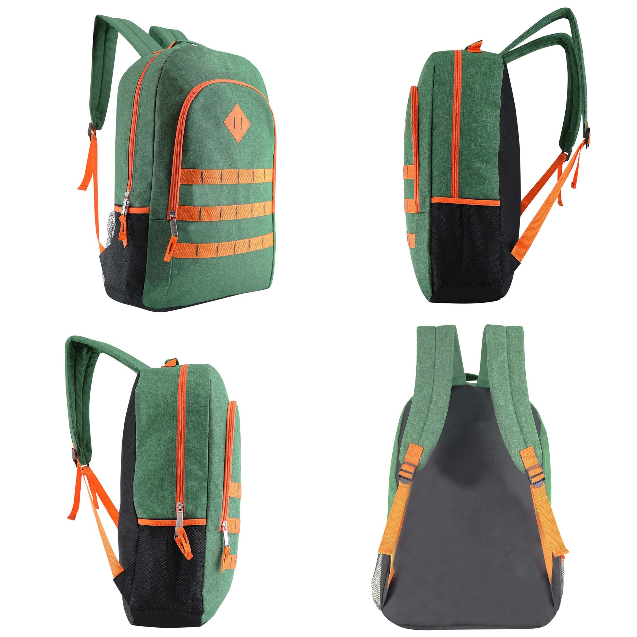 12 Wholesale 17" Basic Backpacks in Assorted Colors & 12 Bulk School Supply Kits of Your Choice