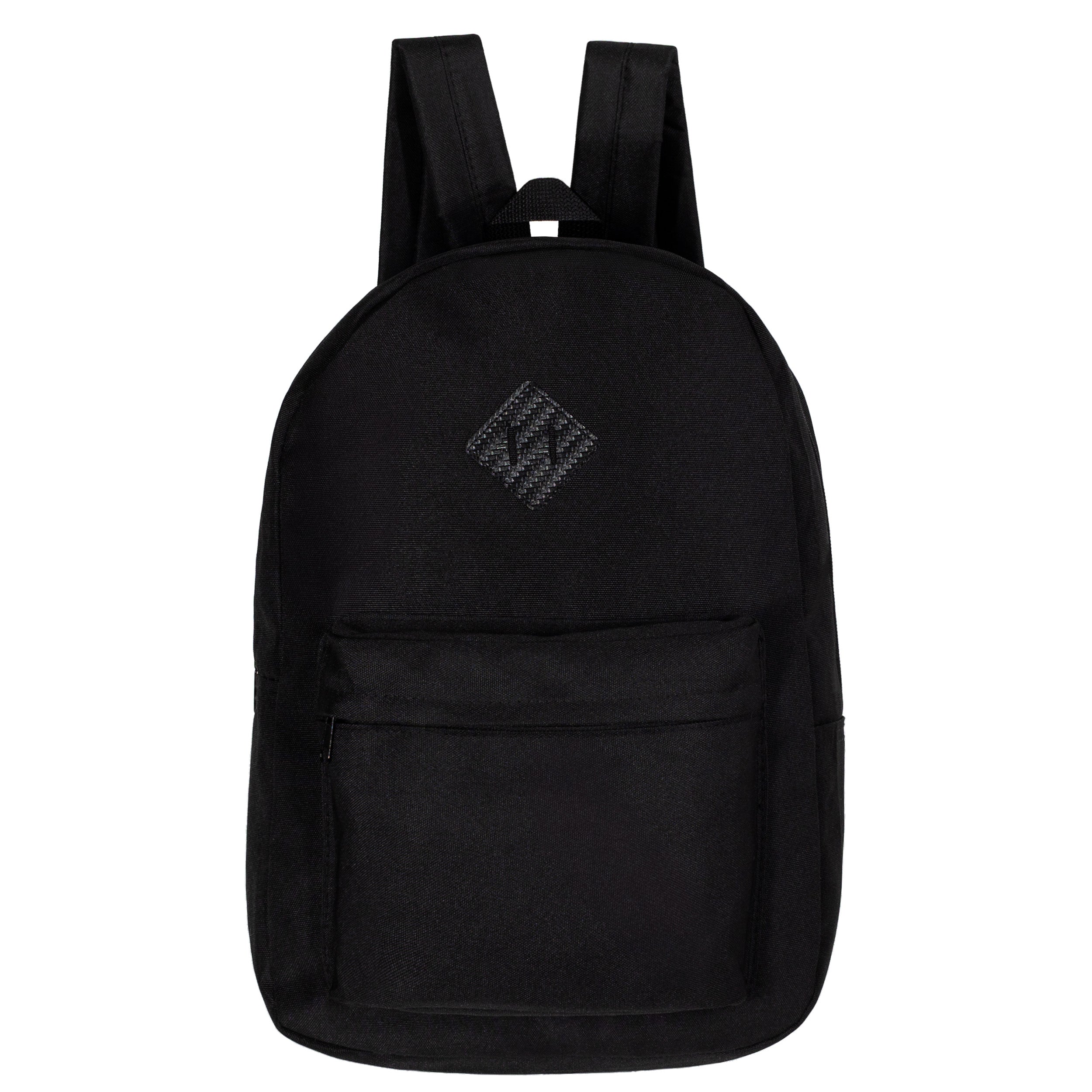 17" Kids Wholesale Backpacks in Black with a Padded Back - Bulk Case of 24 Bookbags