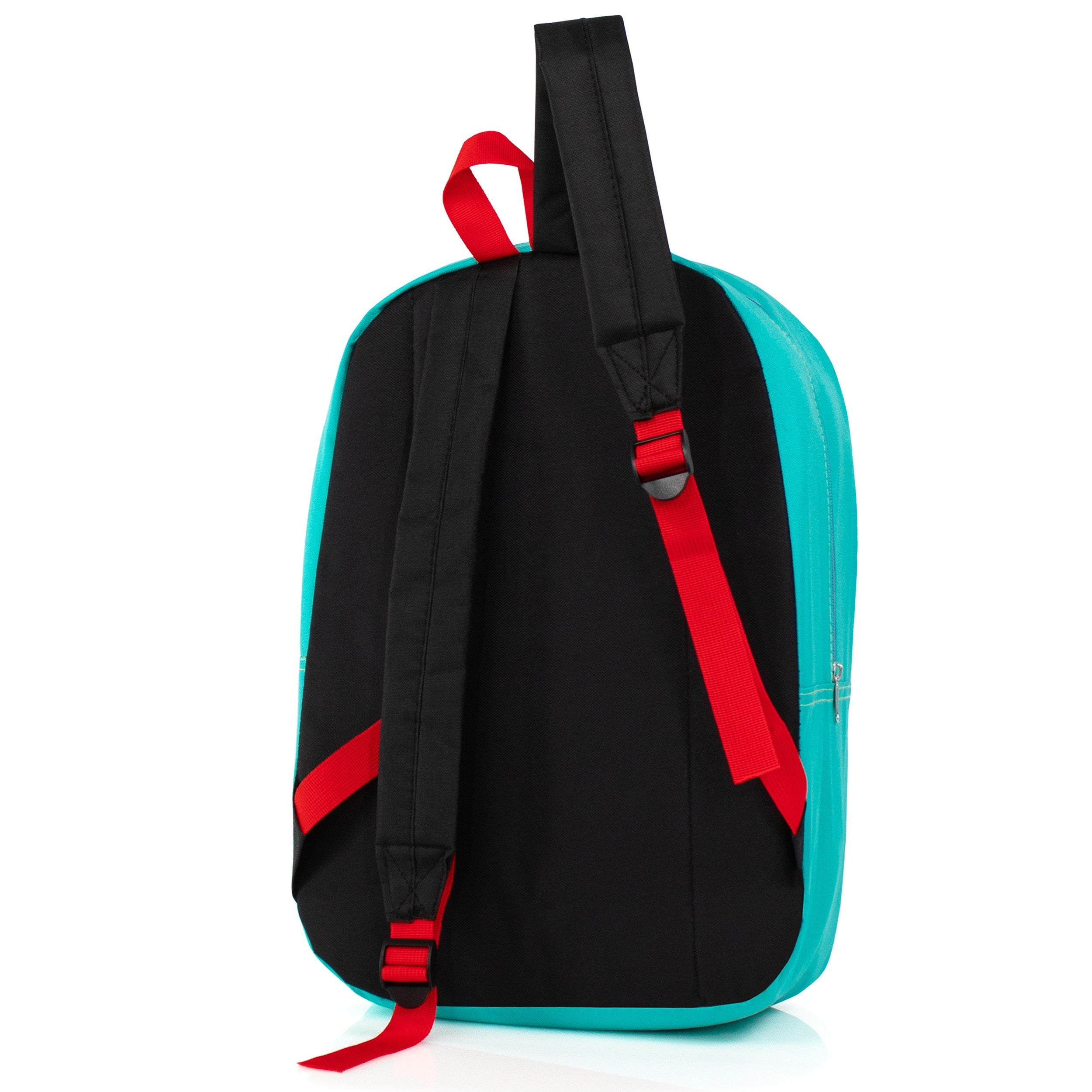 17" Multi Color Basic Wholesale Backpacks - Diamond Patch & Padded Back - Bulk Case of 24
