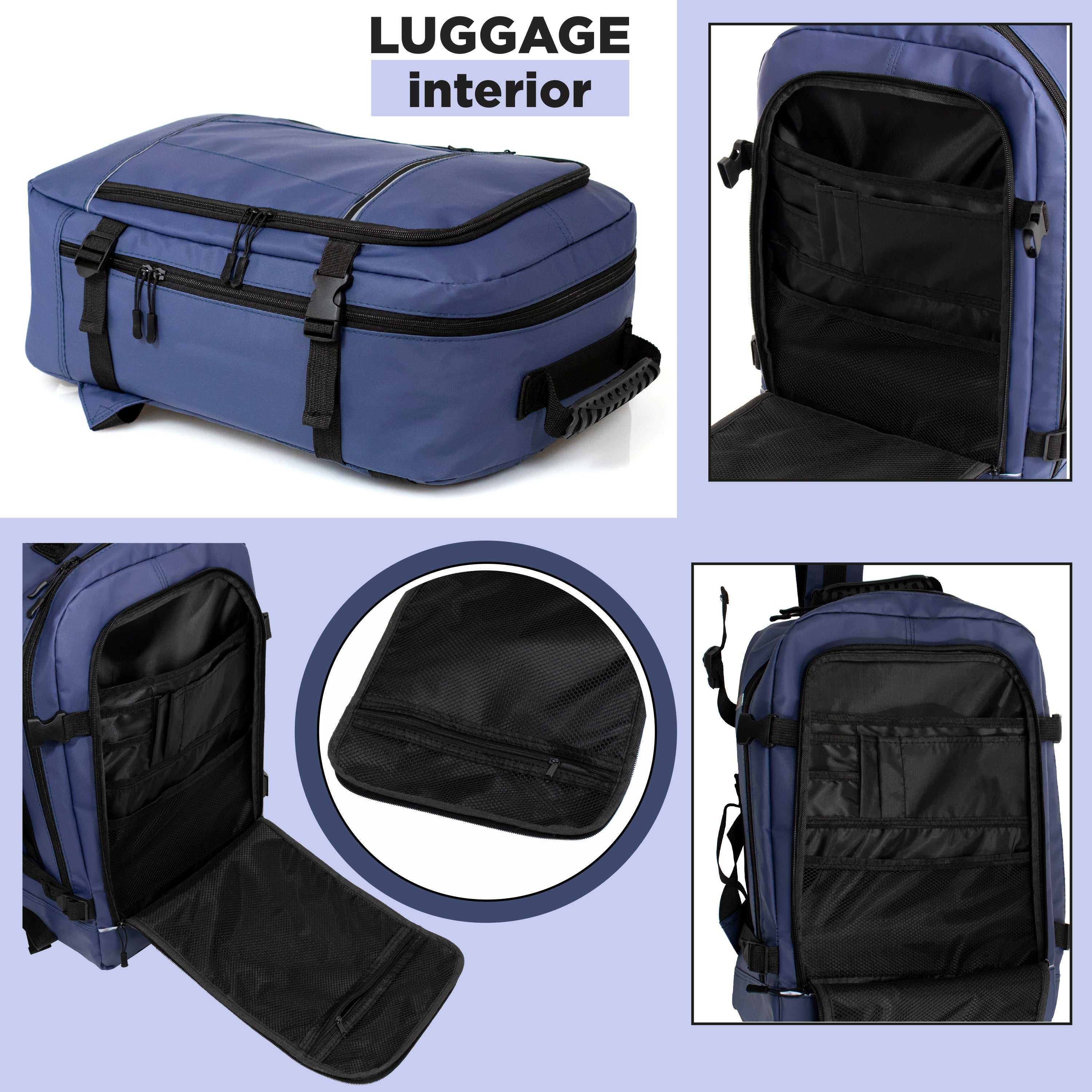 18" Deluxe Padded Back Wholesale Travel Backpack with an Organizer - Bulk Case of 12