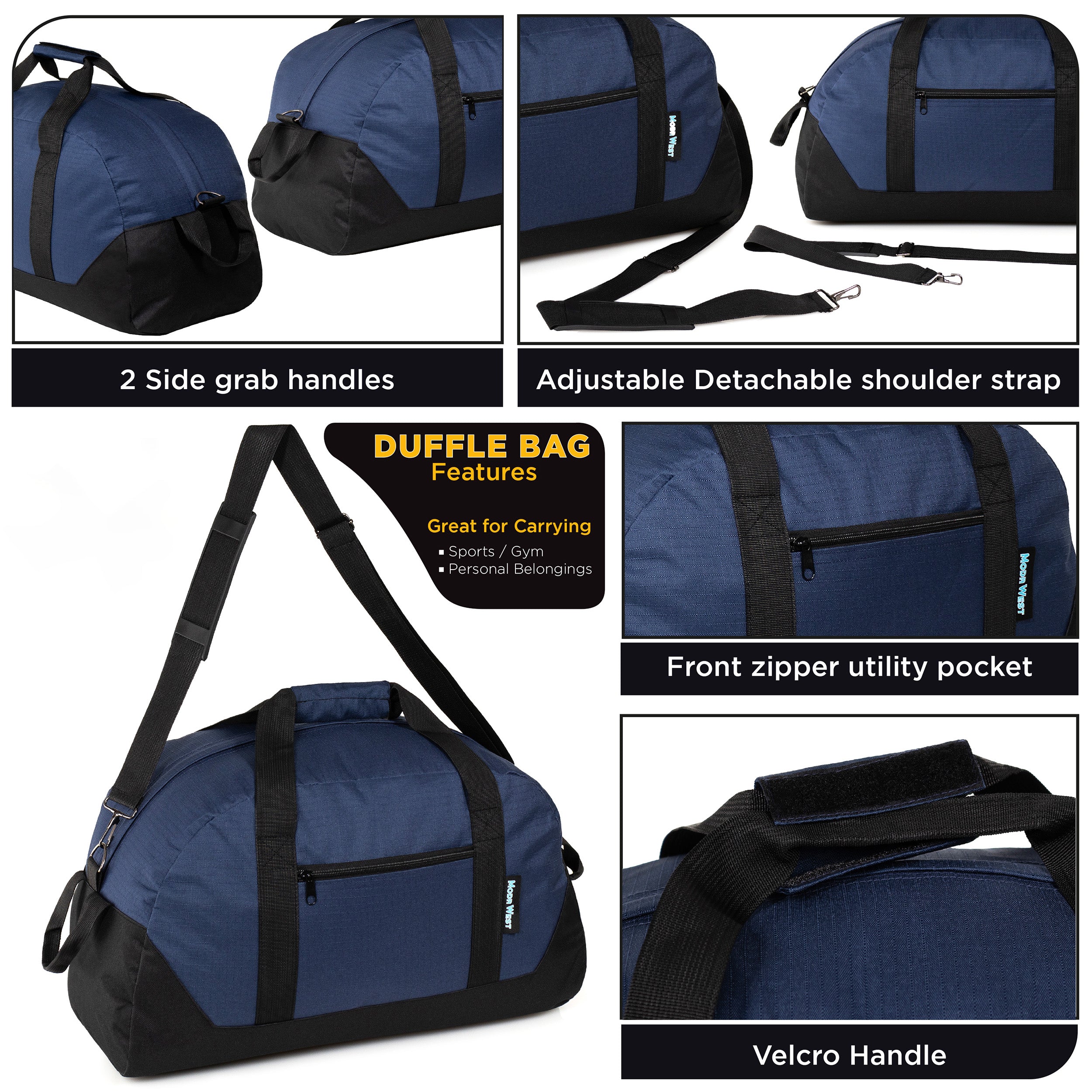25" Wholesale Duffle Bag in Assorted Colors - Bulk Case of 12 Duffels