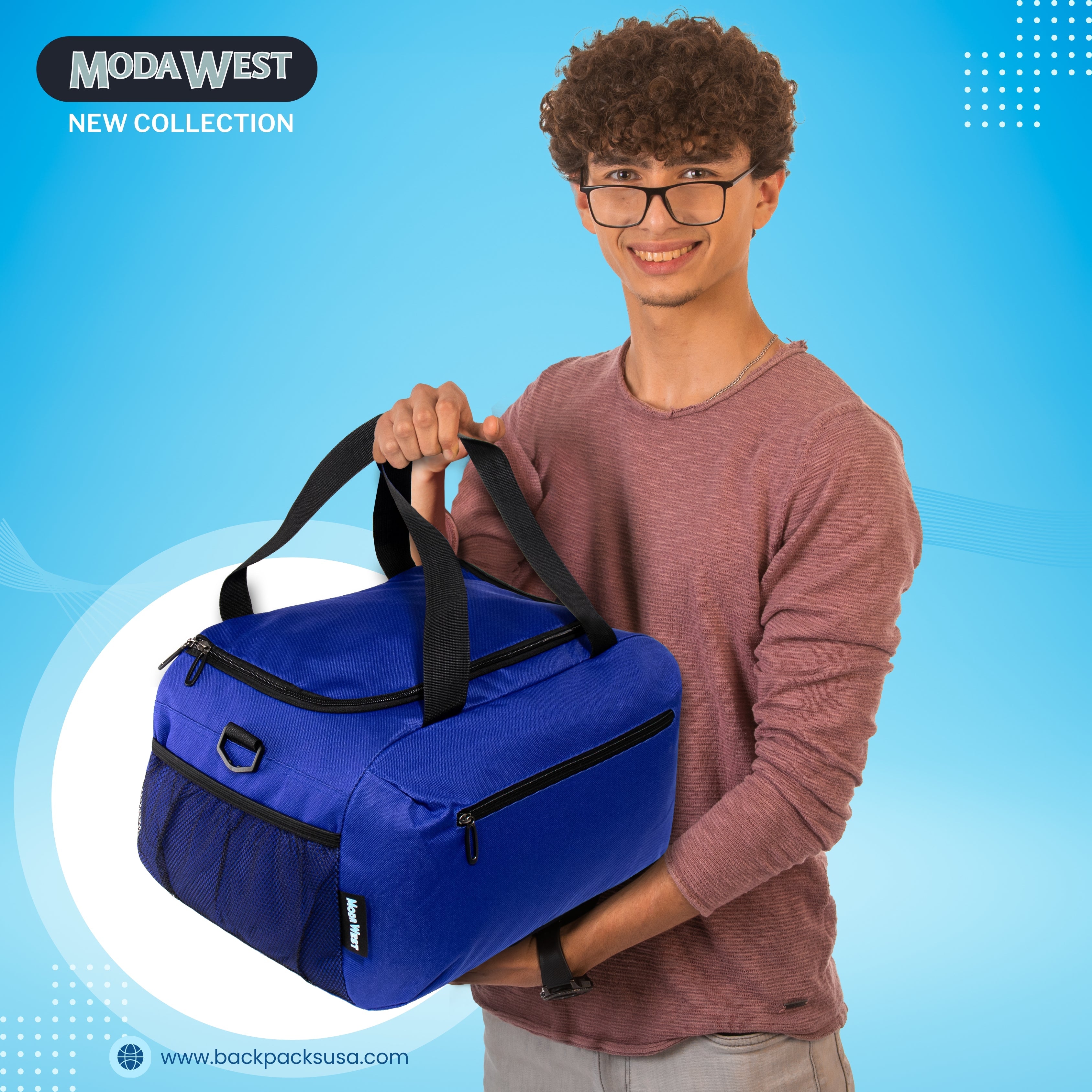 24" Wholesale Duffle Bag in 5 Assorted Colors - Bulk Case of 12