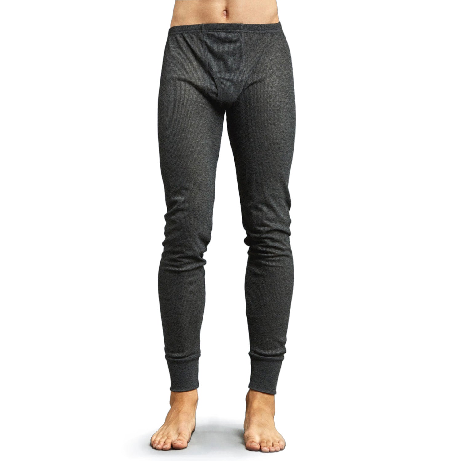 Men's Charcoal Winter Thermal Underwear Set Assorted Sizes - Bulk Case of 24