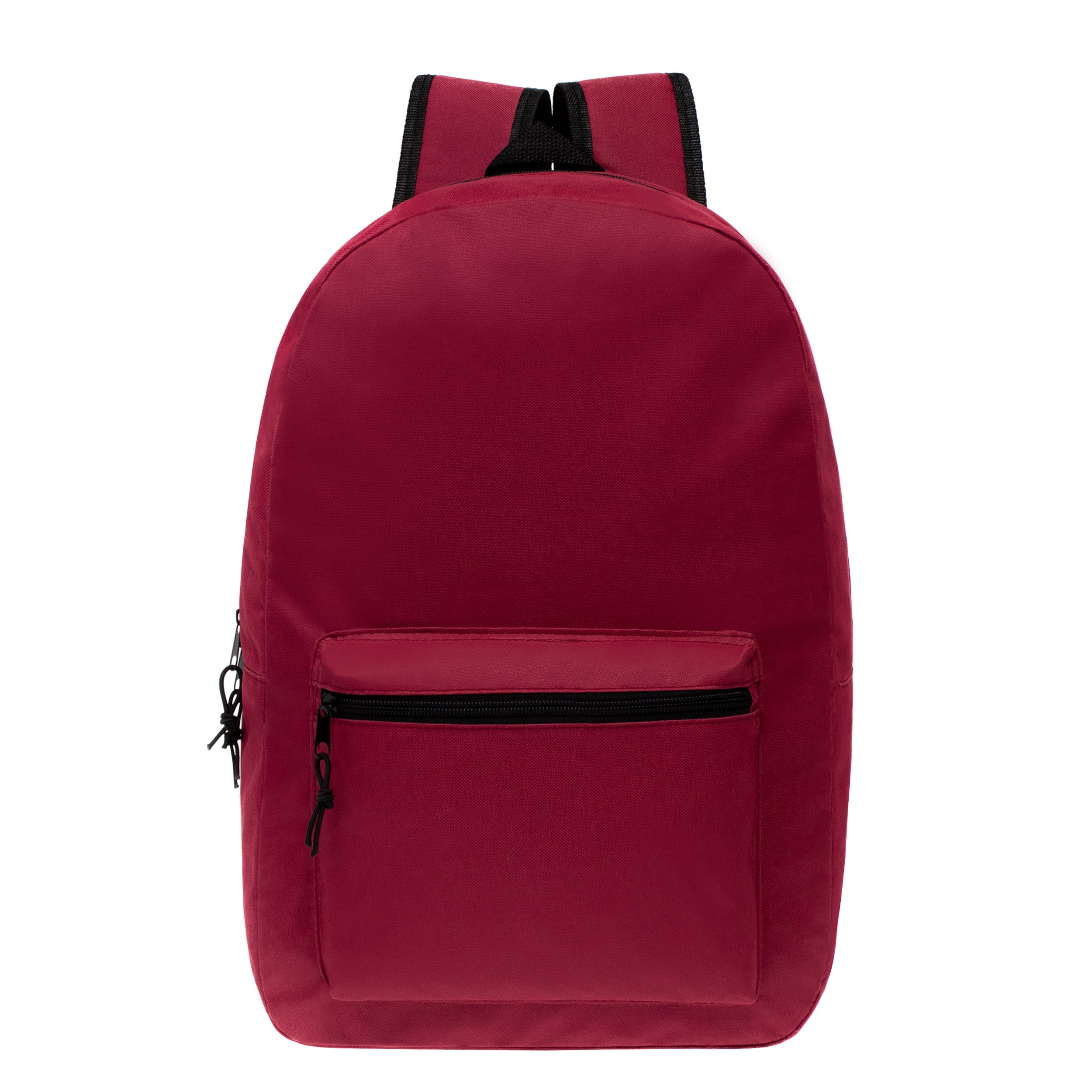 17" Kids Basic Wholesale Backpack in Dark Red - Bulk Case of 24 Backpacks
