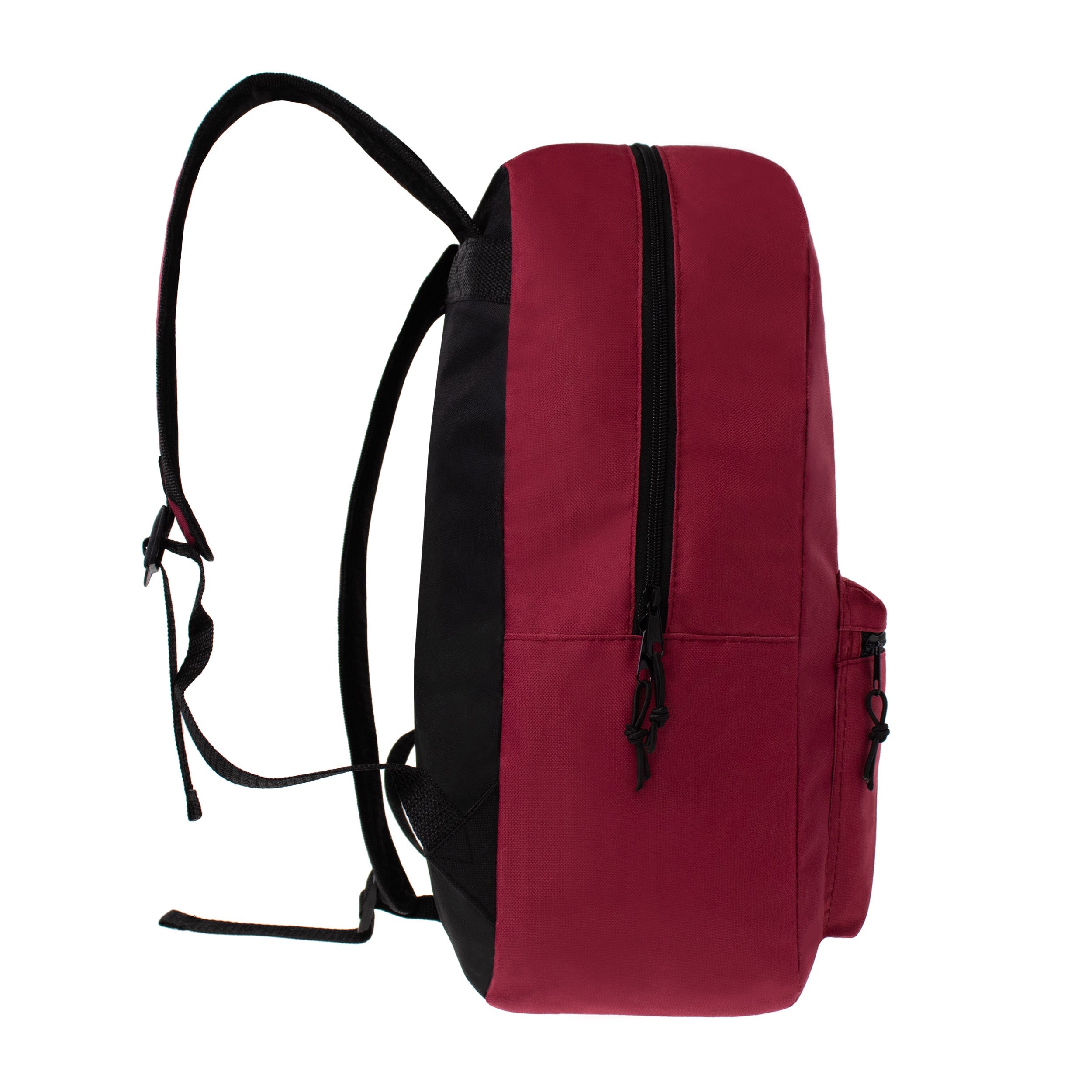 17" Kids Basic Wholesale Backpack in Dark Red - Bulk Case of 24 Backpacks