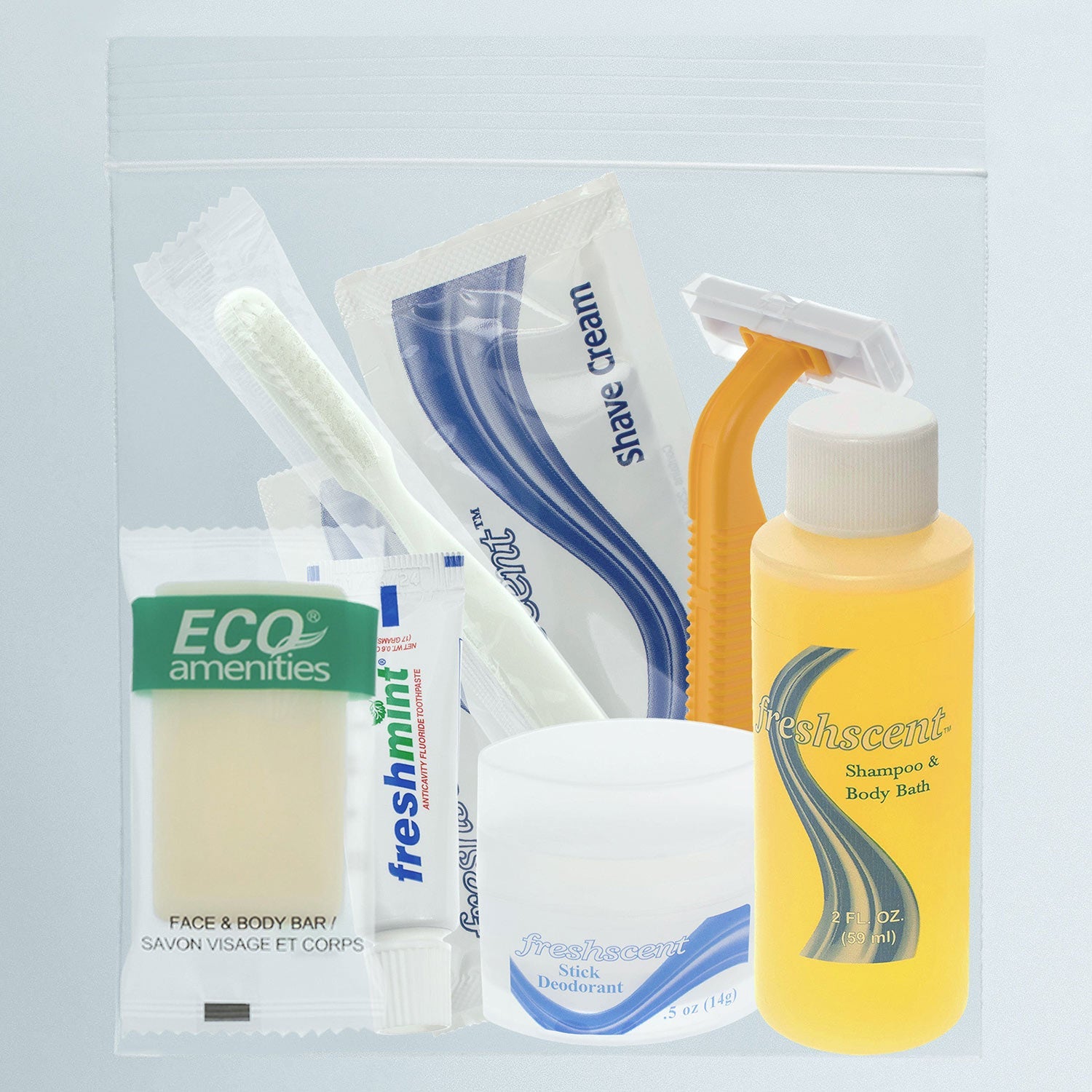 Bulk Case of 12 19" Backpacks and 12 Hygiene & Toiletries Kit - Wholesale Care Package - Disaster Relief Kit, Homeless, Charity