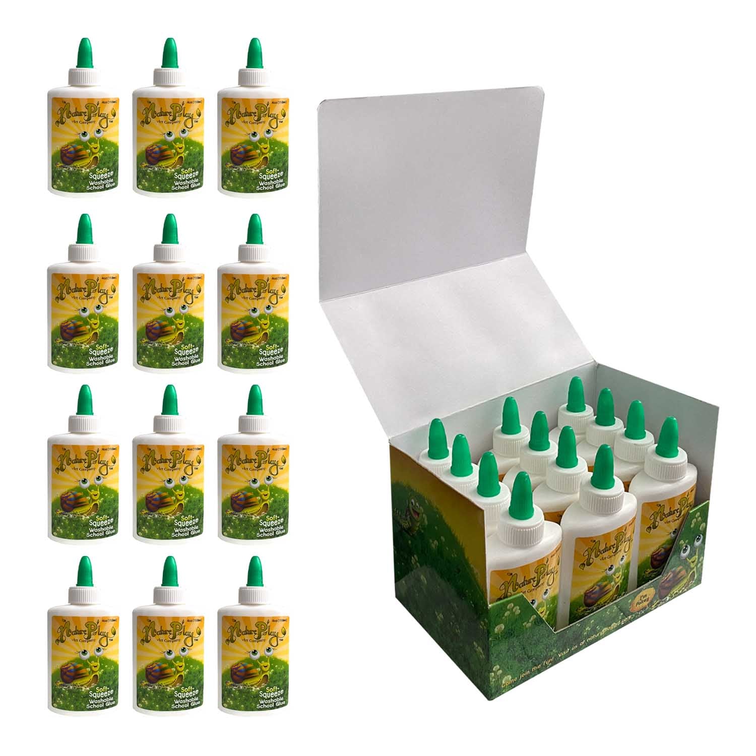 12 Pack of 4 oz. Washable School Glue - Bulk School Supplies Wholesale