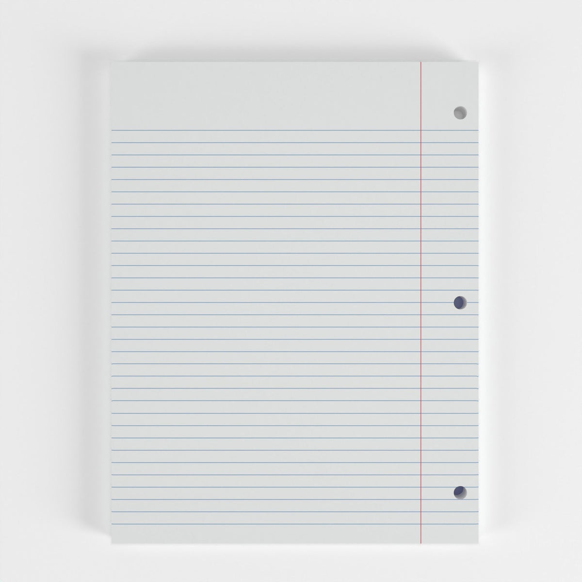 College-Ruled Filler Paper | 100 White Loose-Leaf Sheets