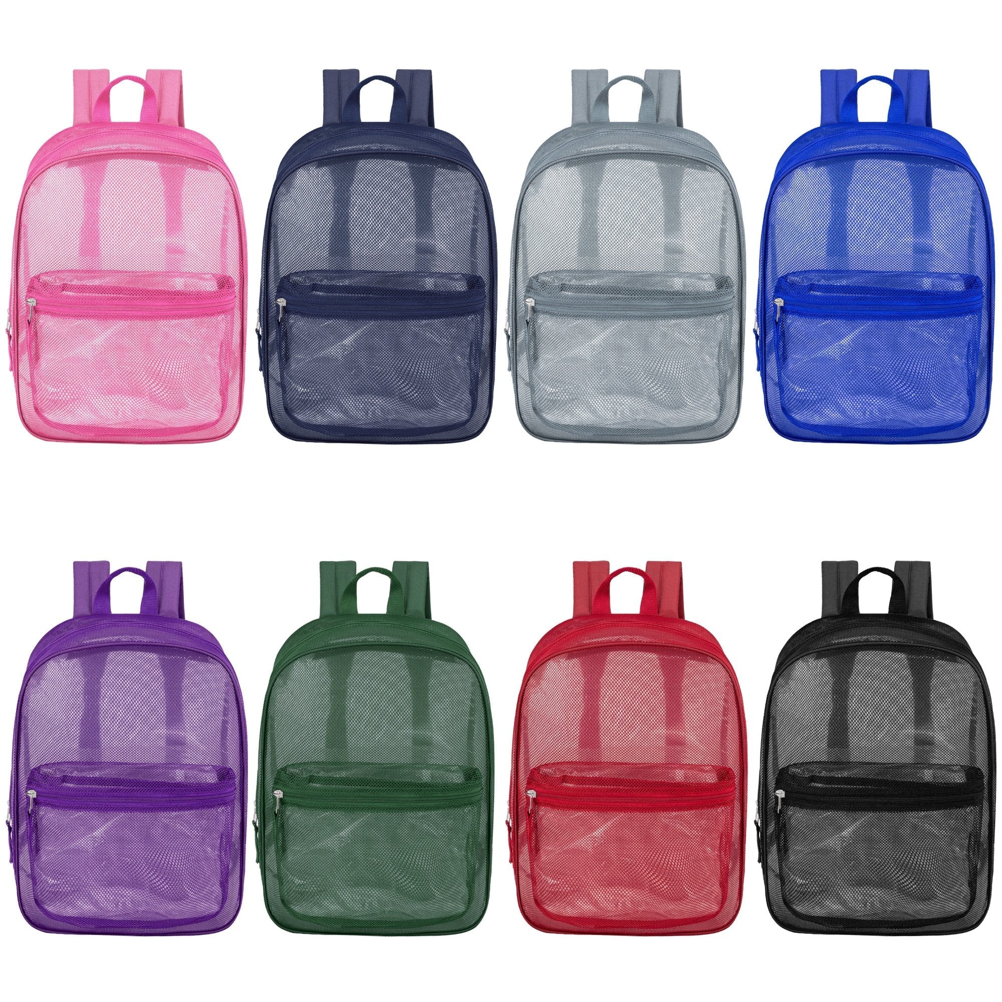 wholesale mesh backpacks in 8 assorted colors