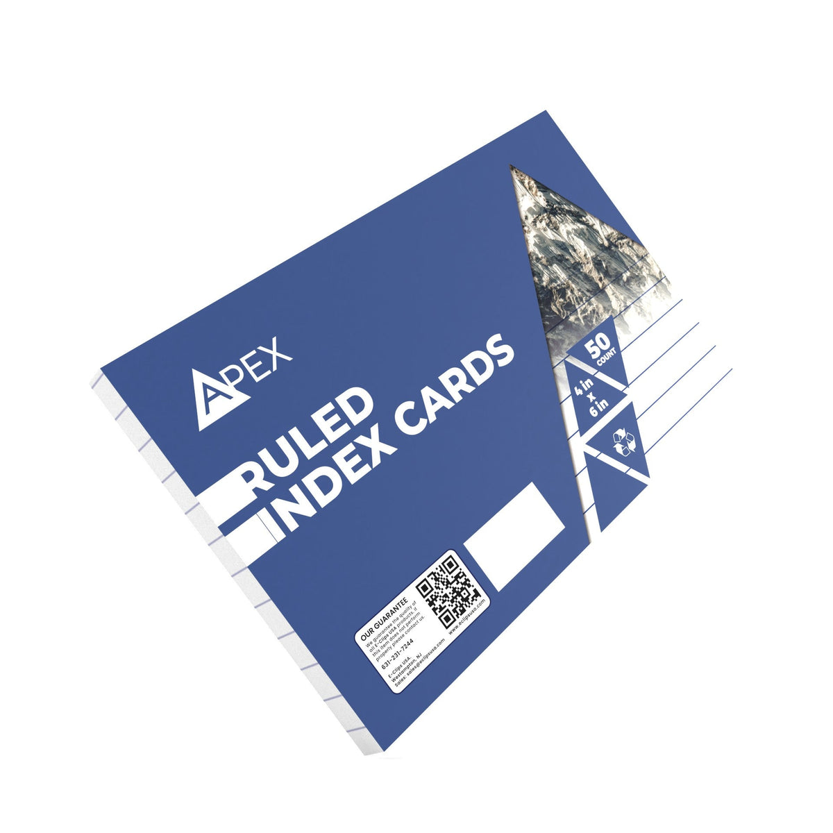 3600 Count: E-Clips USA APEX White Ruled Index Cards