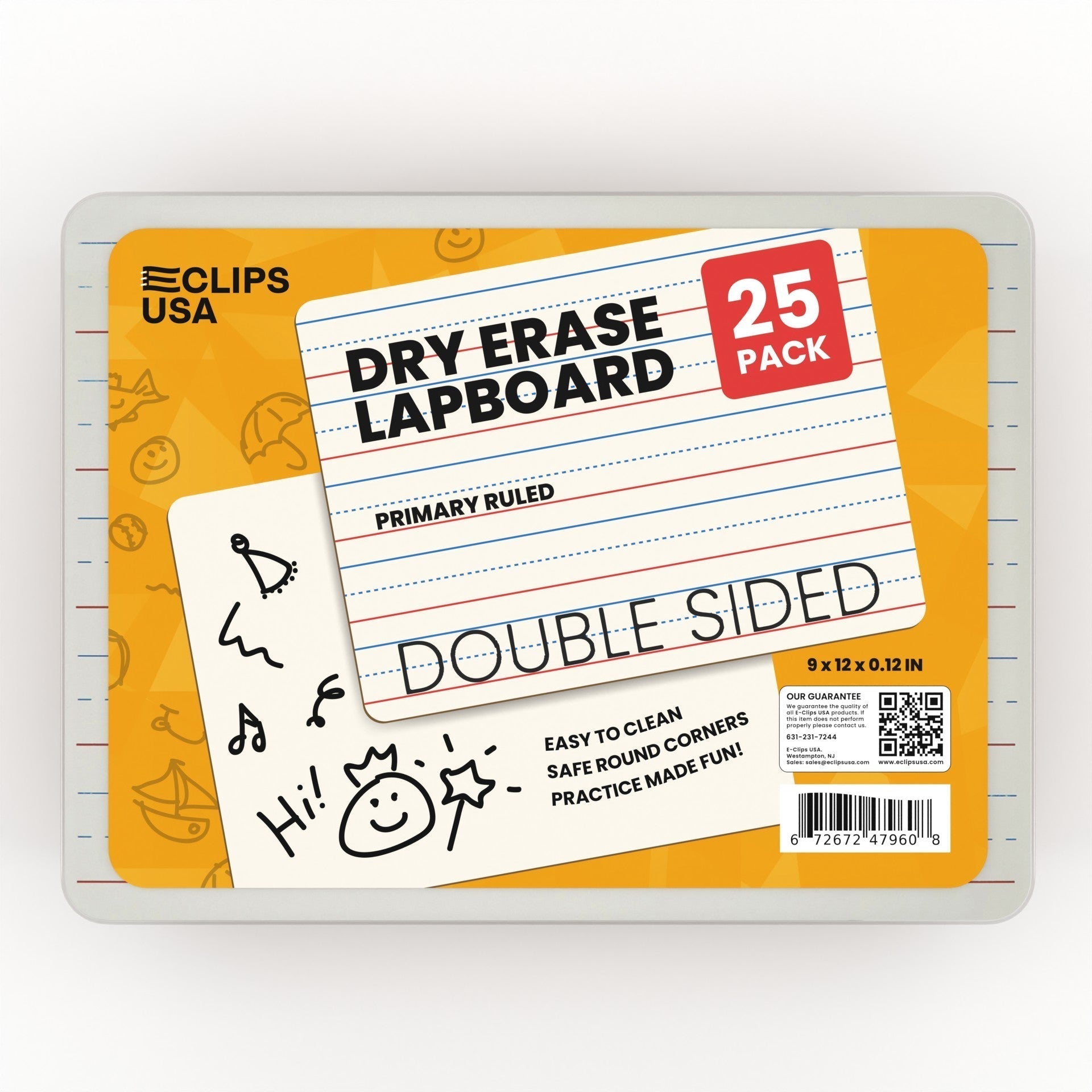 Wholesale Dry Erase Board for Students - 9 x 12 Inches - Primary Ruled - Bulk Pack of 25