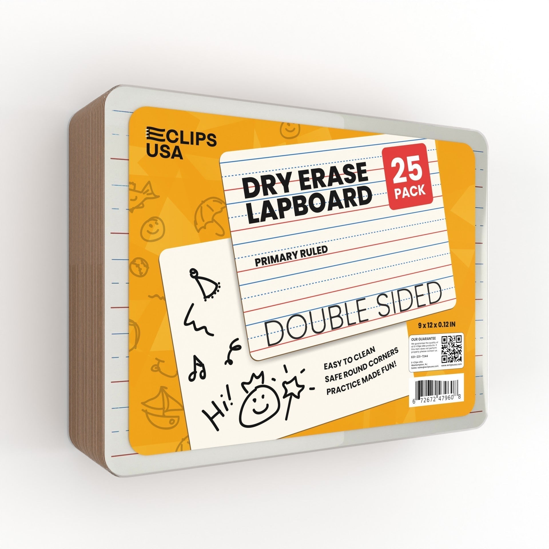 Wholesale Dry Erase Board for Students - 9 x 12 Inches - Primary Ruled - Bulk Pack of 25