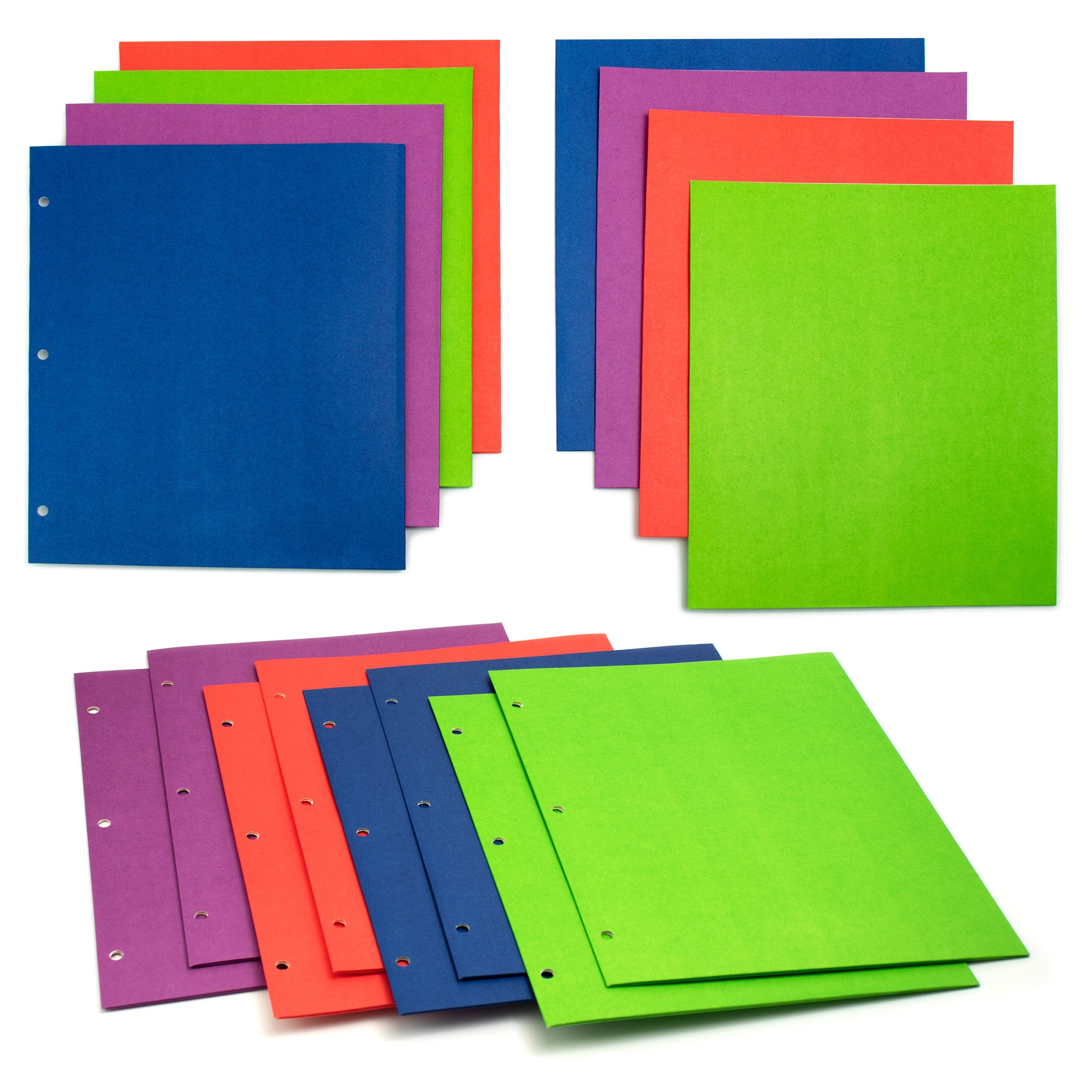 4 Assorted Colored Folders - Bulk School Supplies Wholesale Case of 200 -Folders