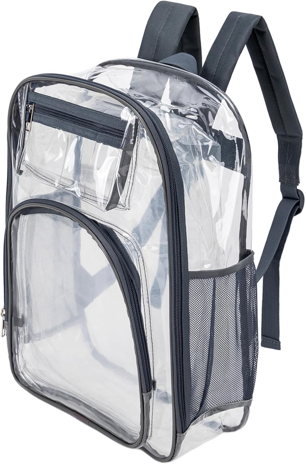 17" Premium Wholesale Clear Backpacks Assorted Colors - Bulk Case of 24 Transparent Bookbags