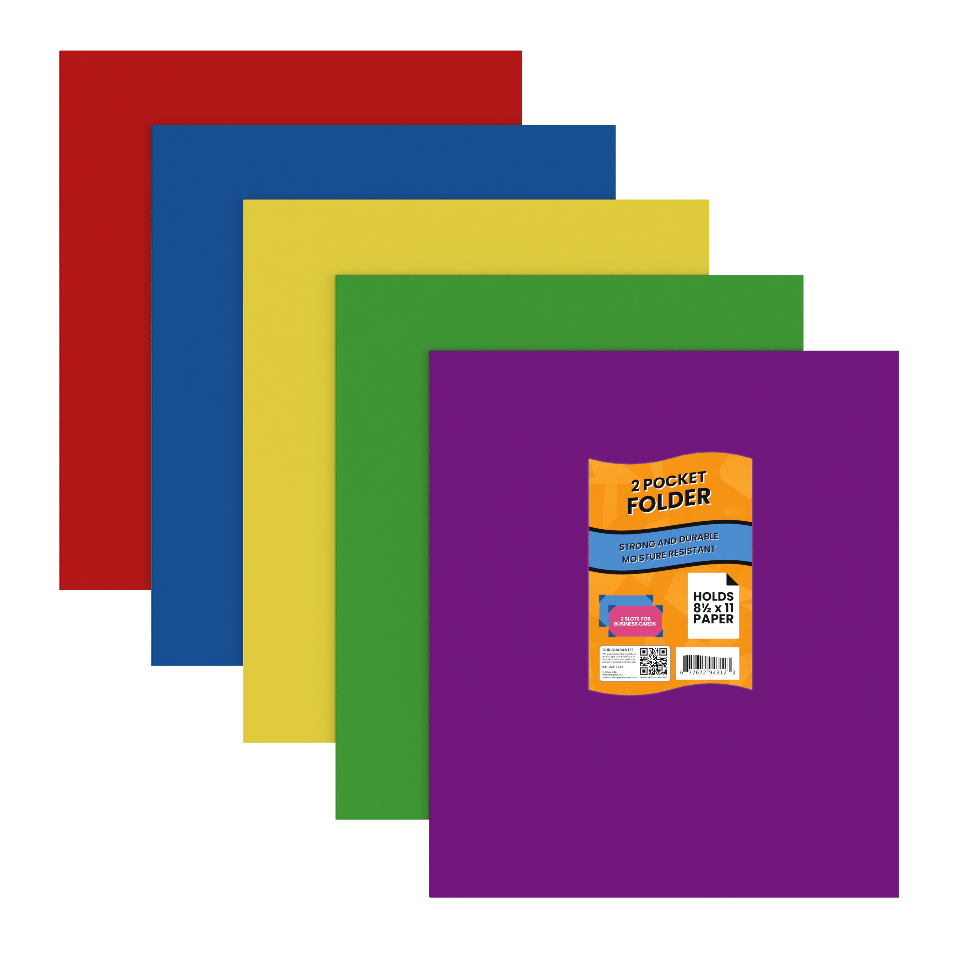 Front facing image of Paper Pocket Folders.