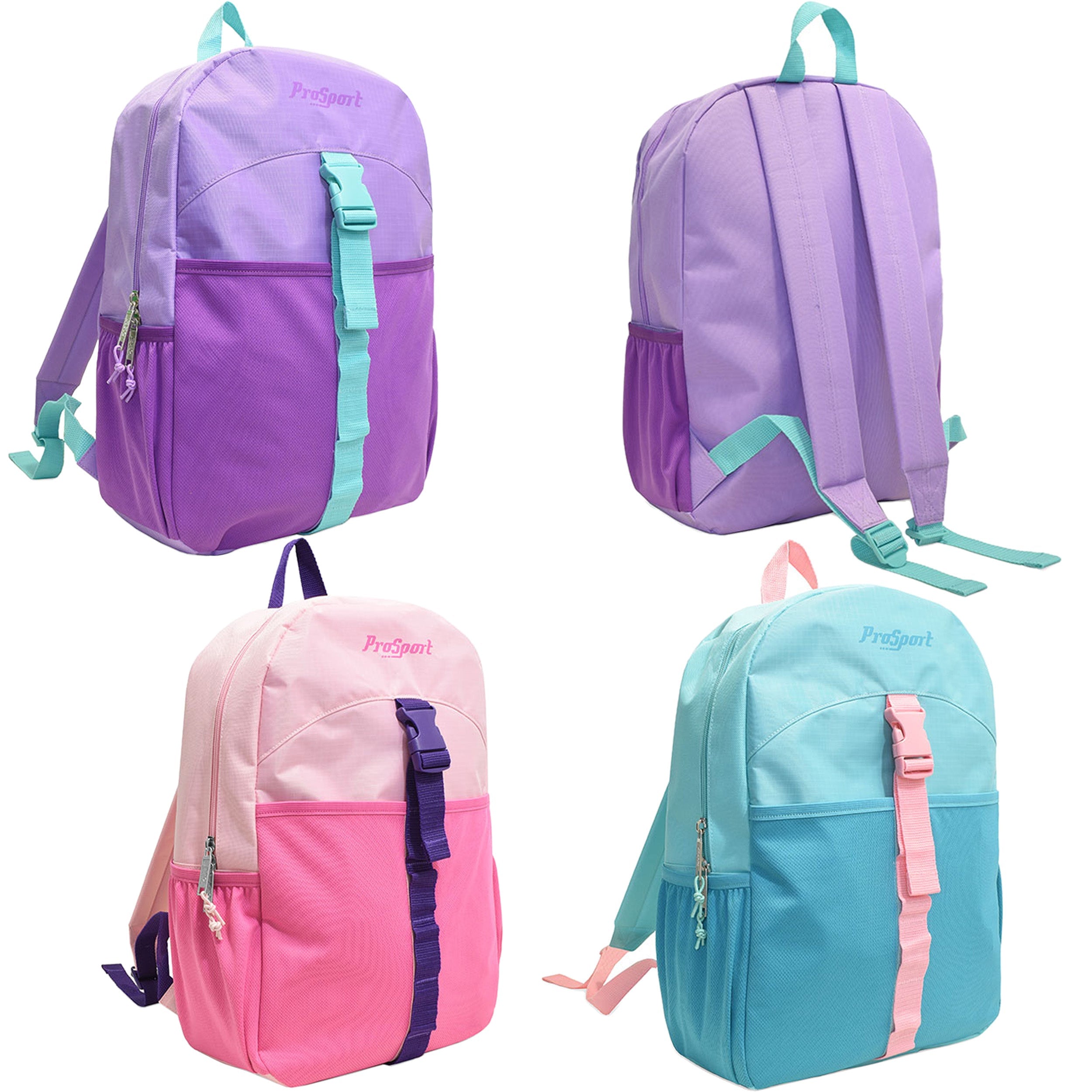 17" Premium Backpack in Assorted Colors - Bulk Case of 24 Backpacks