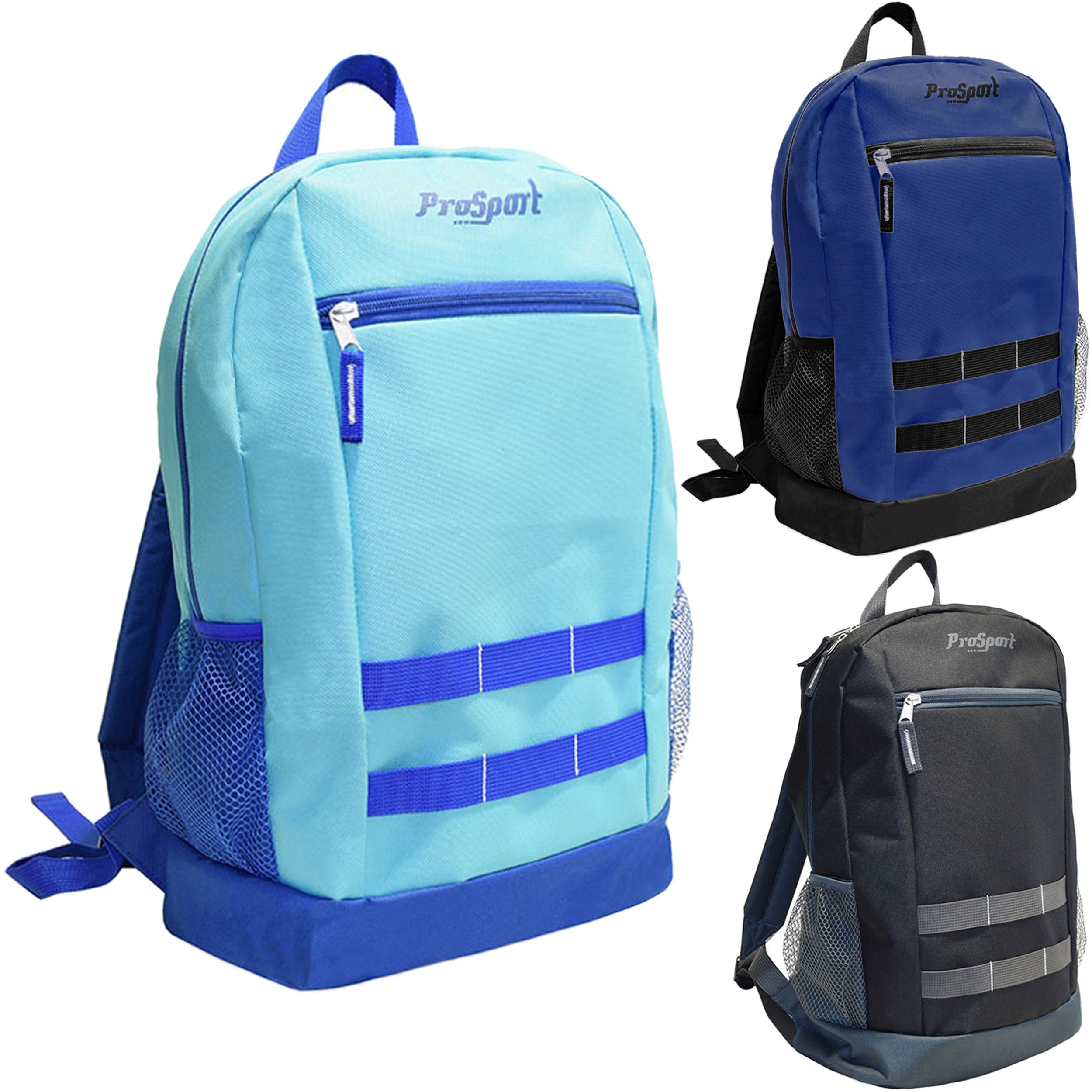 17" Basic Backpack in Blue Colors - Bulk Case of 24 Backpacks