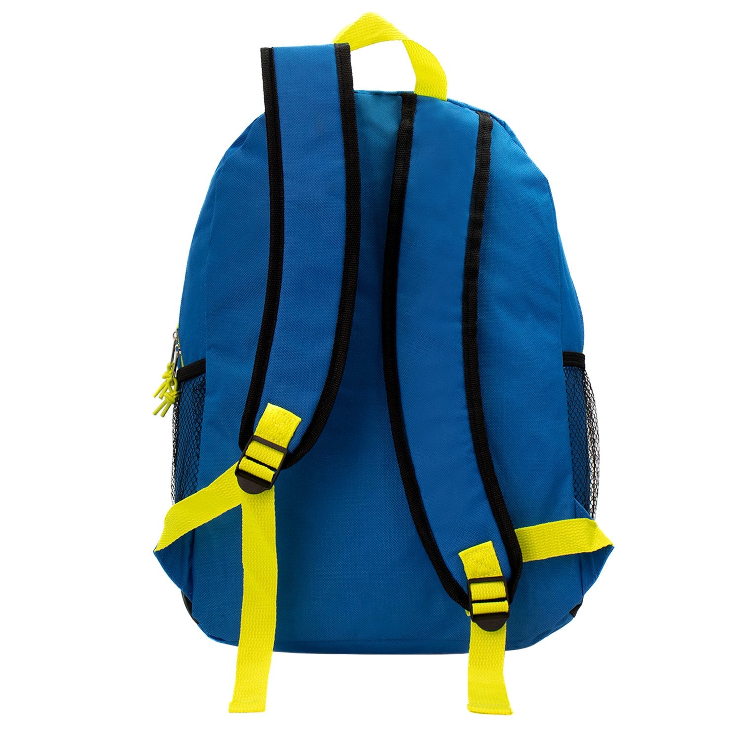 17" Wholesale Bungee Backpacks in 8 Assorted Colors - Bulk Case of 24 Bookbags