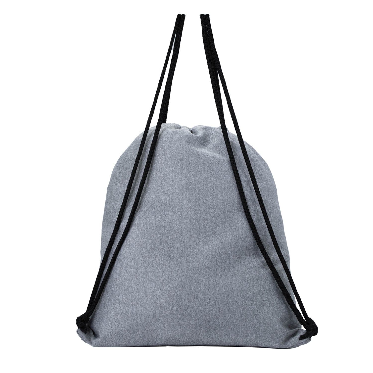 16" Stretchy Drawstring Wholesale Backpack in Grey - Bulk Case of 50