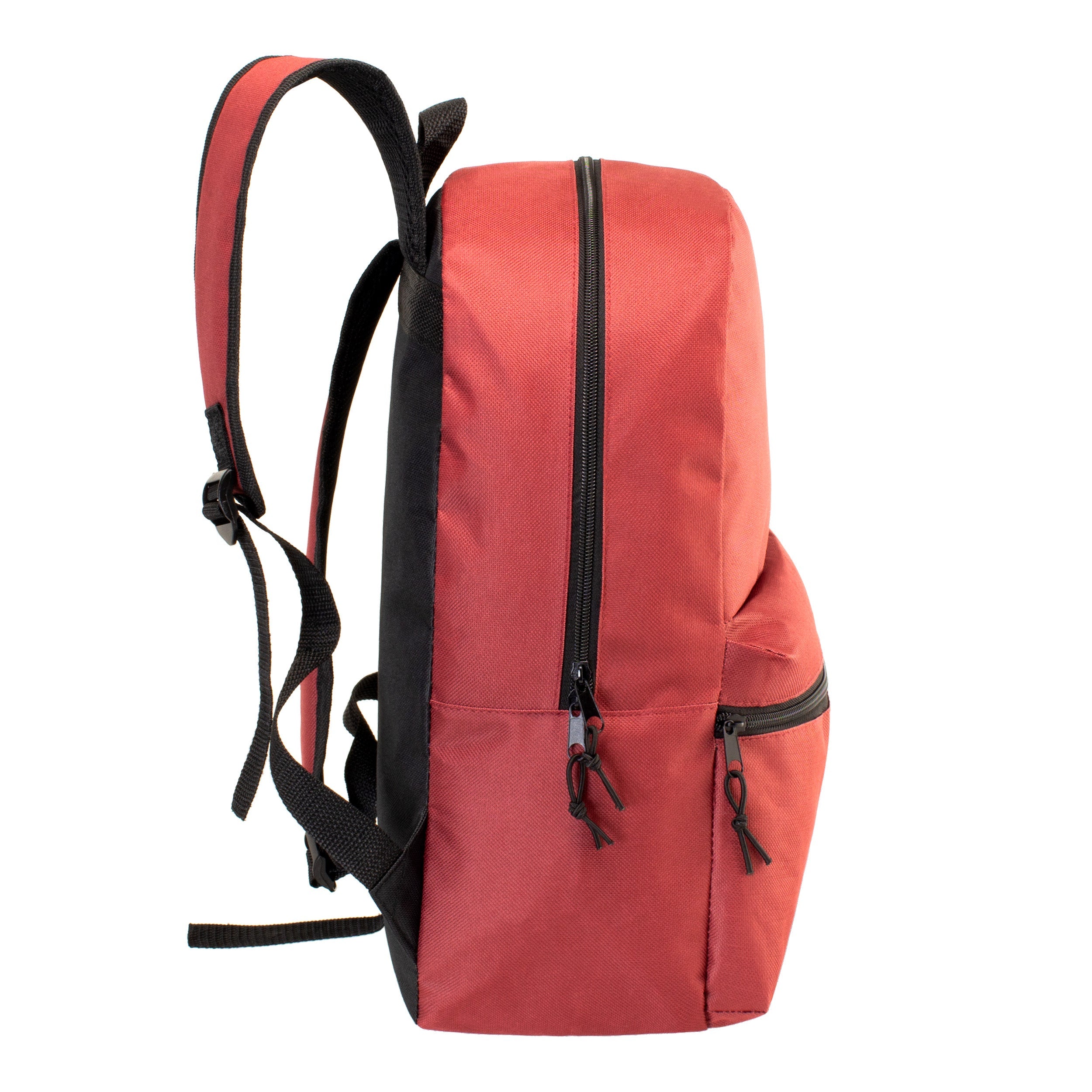 17" Kids Basic Wholesale Backpack in 12 Colors - Bulk Case of 20 Backpacks