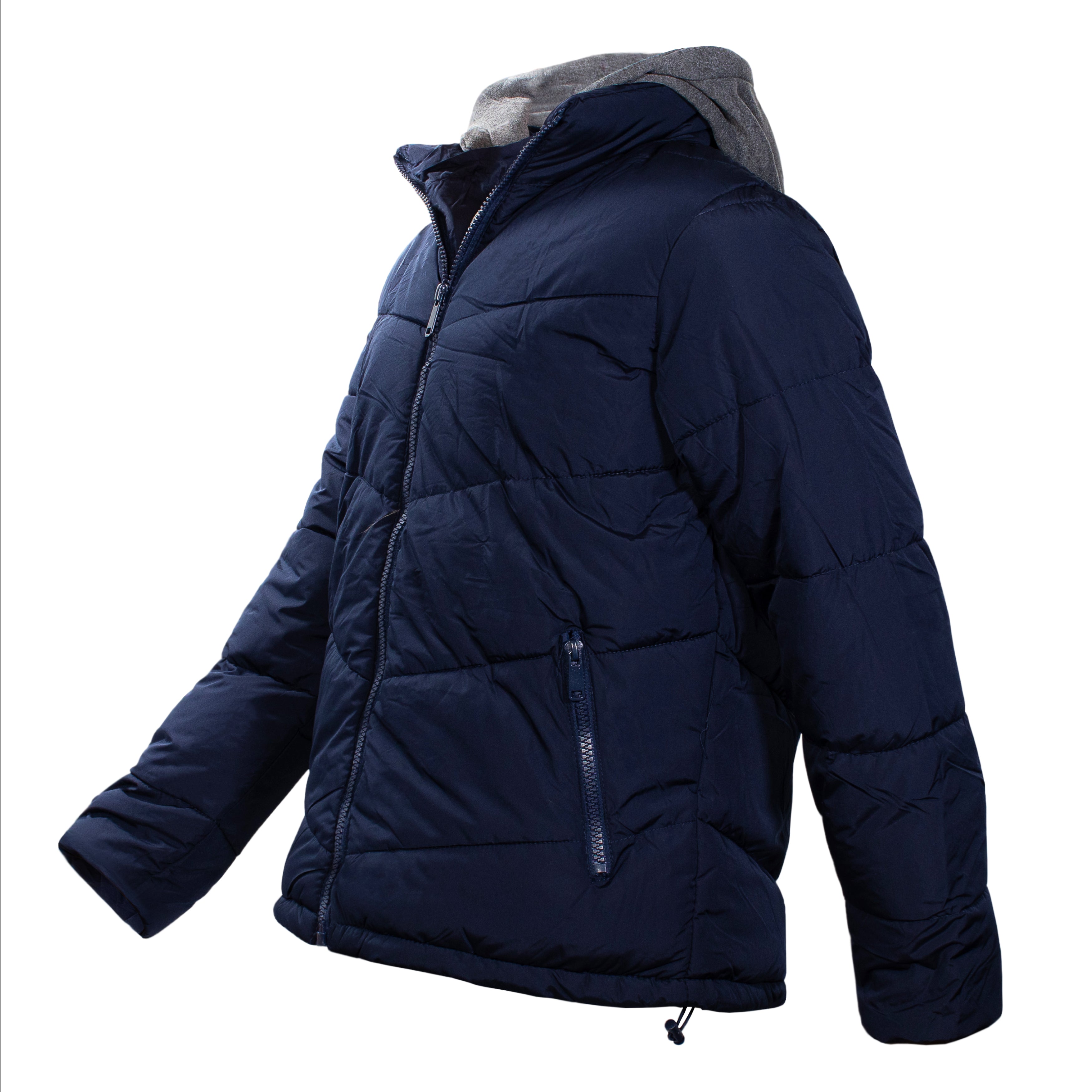 Men's Hooded Warm Winter Wholesale Coats in Assorted Colors & Sizes - Bulk Case of 12 Winter Jackets