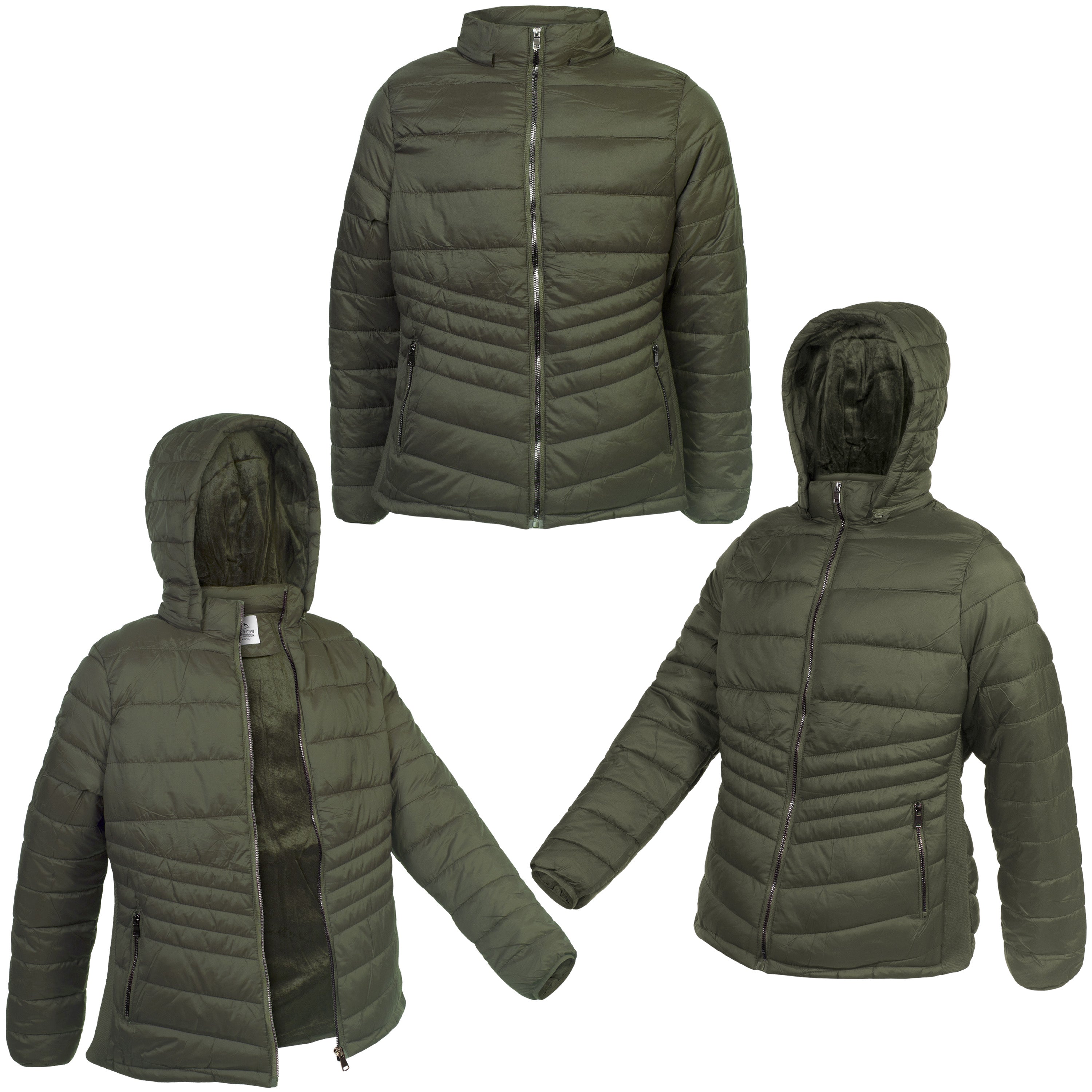 Women's Puffer Wholesale Coats in Assorted Colors & Plus Sizes - Bulk Case of 18 Jackets