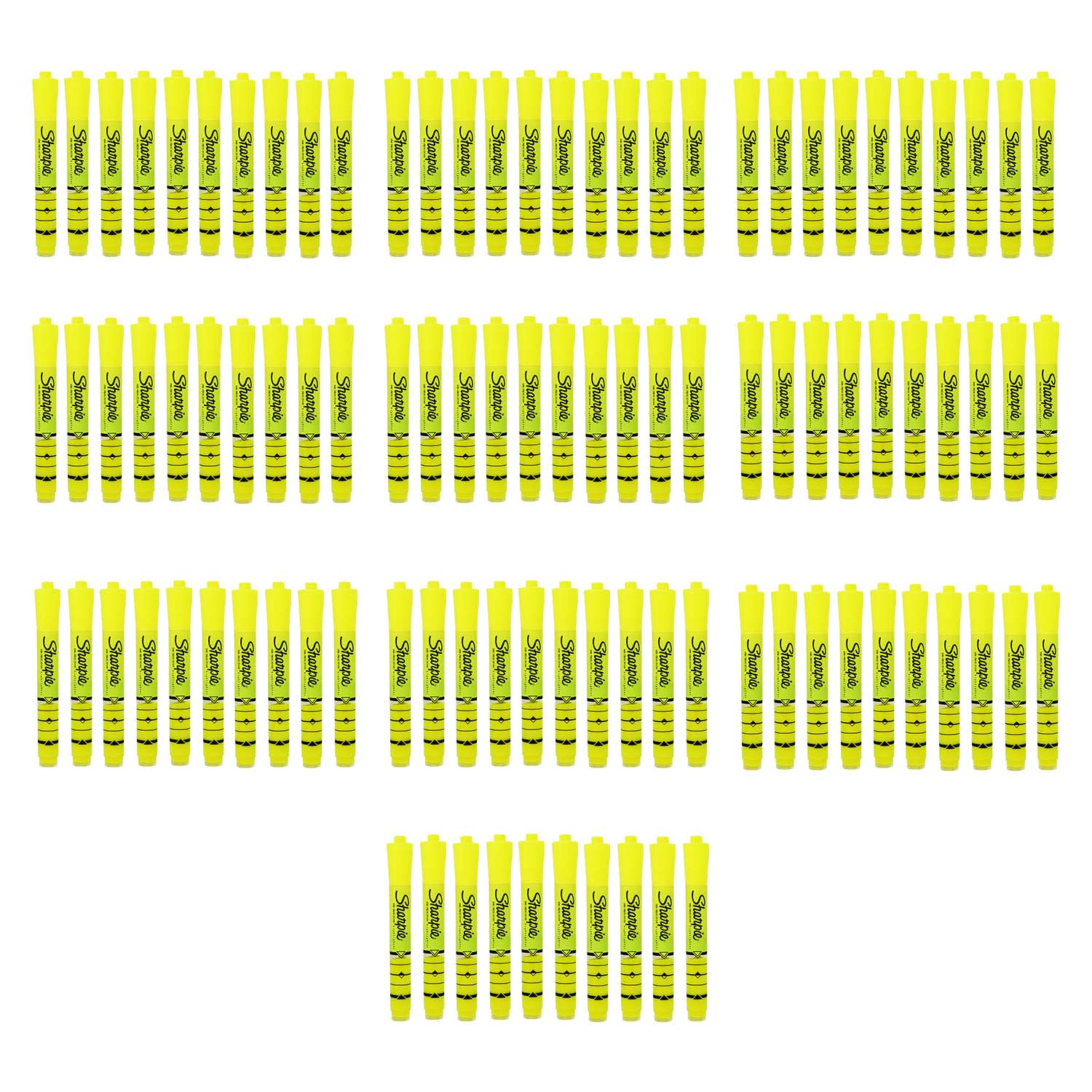 100 Ink Indicator Highlighters in Yellow - Bulk School Supplies Wholesale Case of 100 -Ink Indicator Highlighters