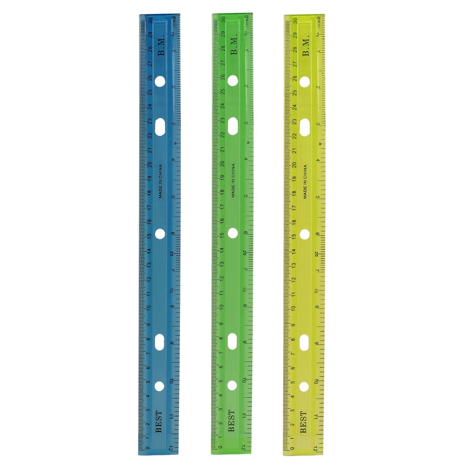 48 12" Rulers - Bulk School Supplies Wholesale Case of 48 Rulers