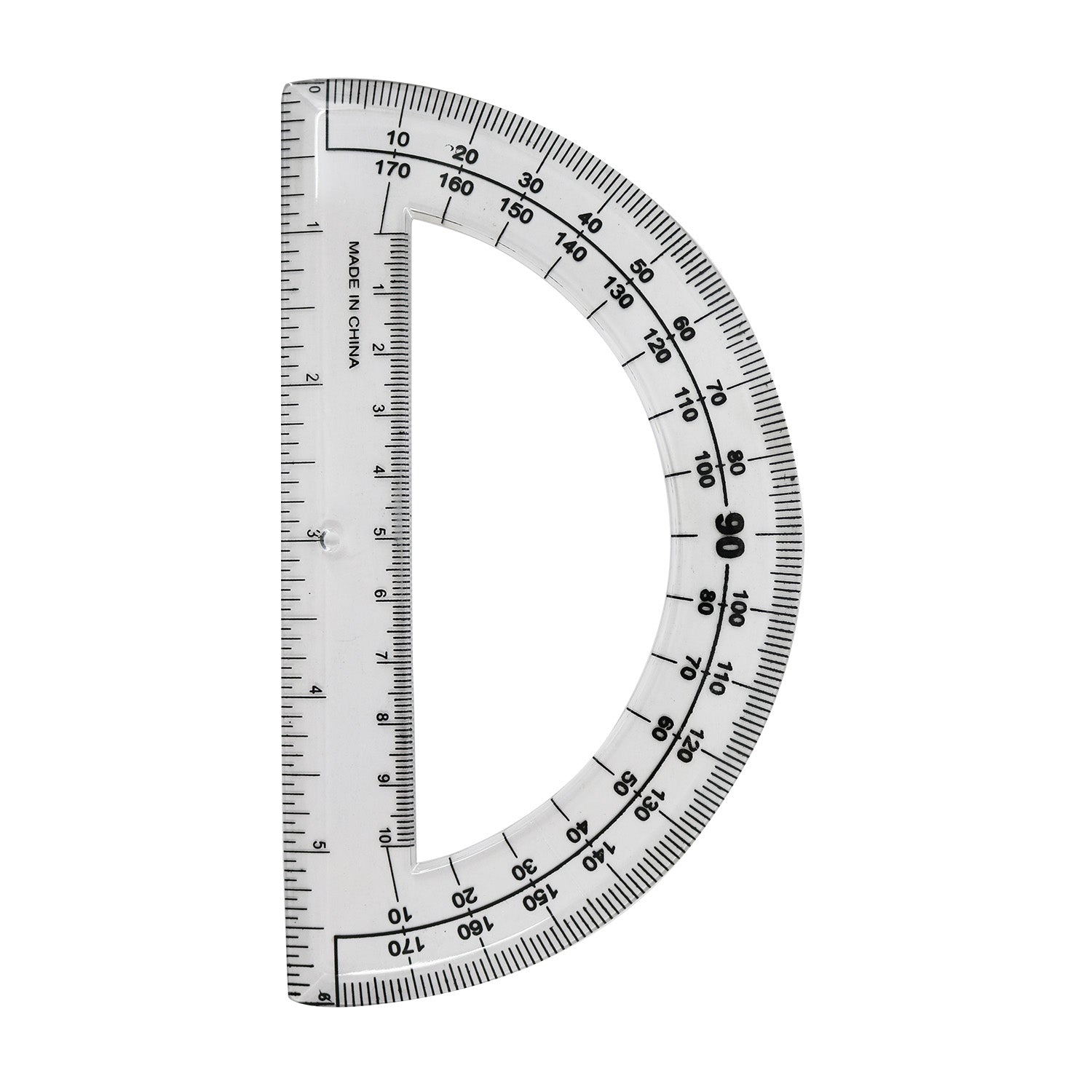 6 Inch Clear Protractors - Bulk School Supplies Wholesale Case of 48 Protractors