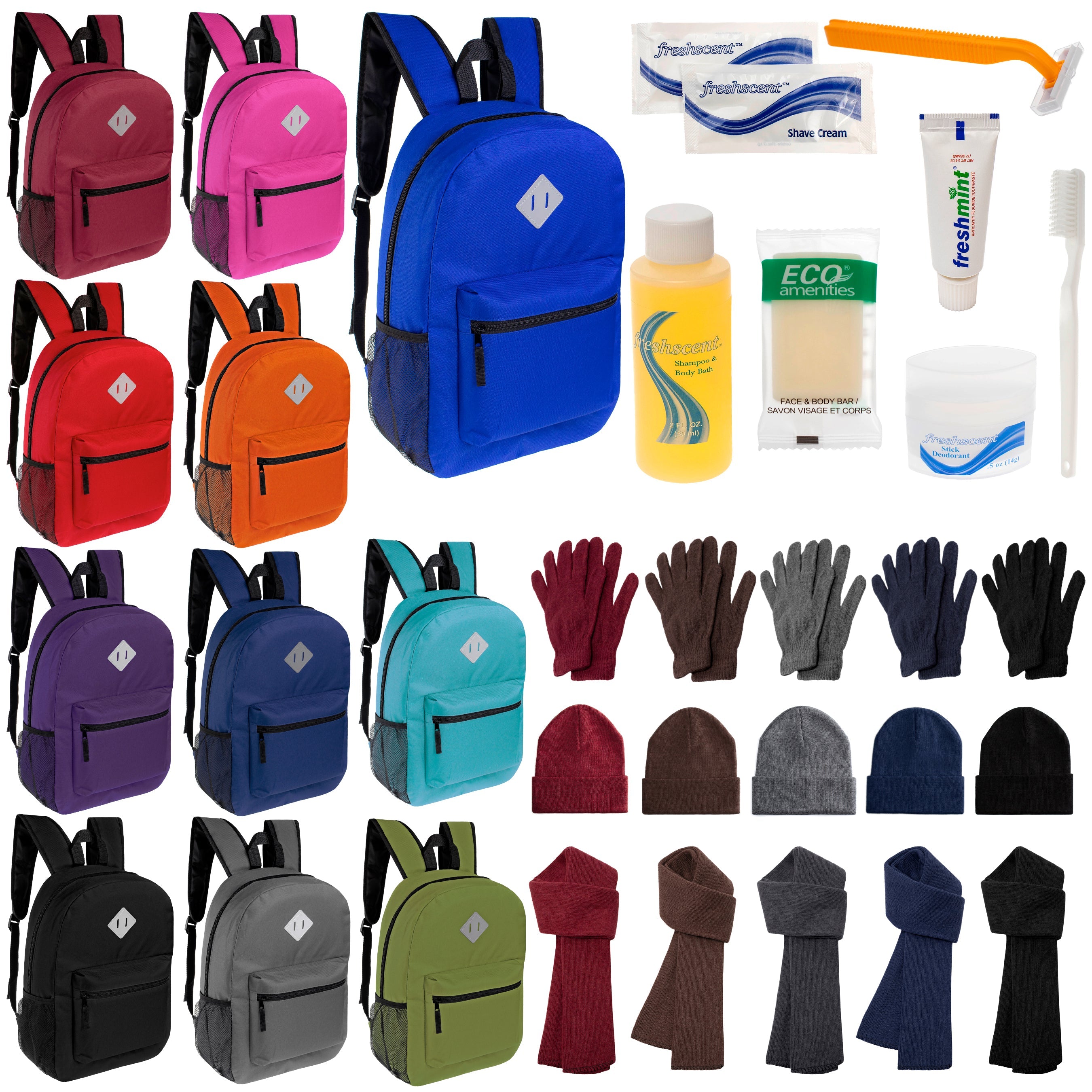 Wholesale Diamond Patch Backpacks | Bulk Hygiene Kits | Winter Sets