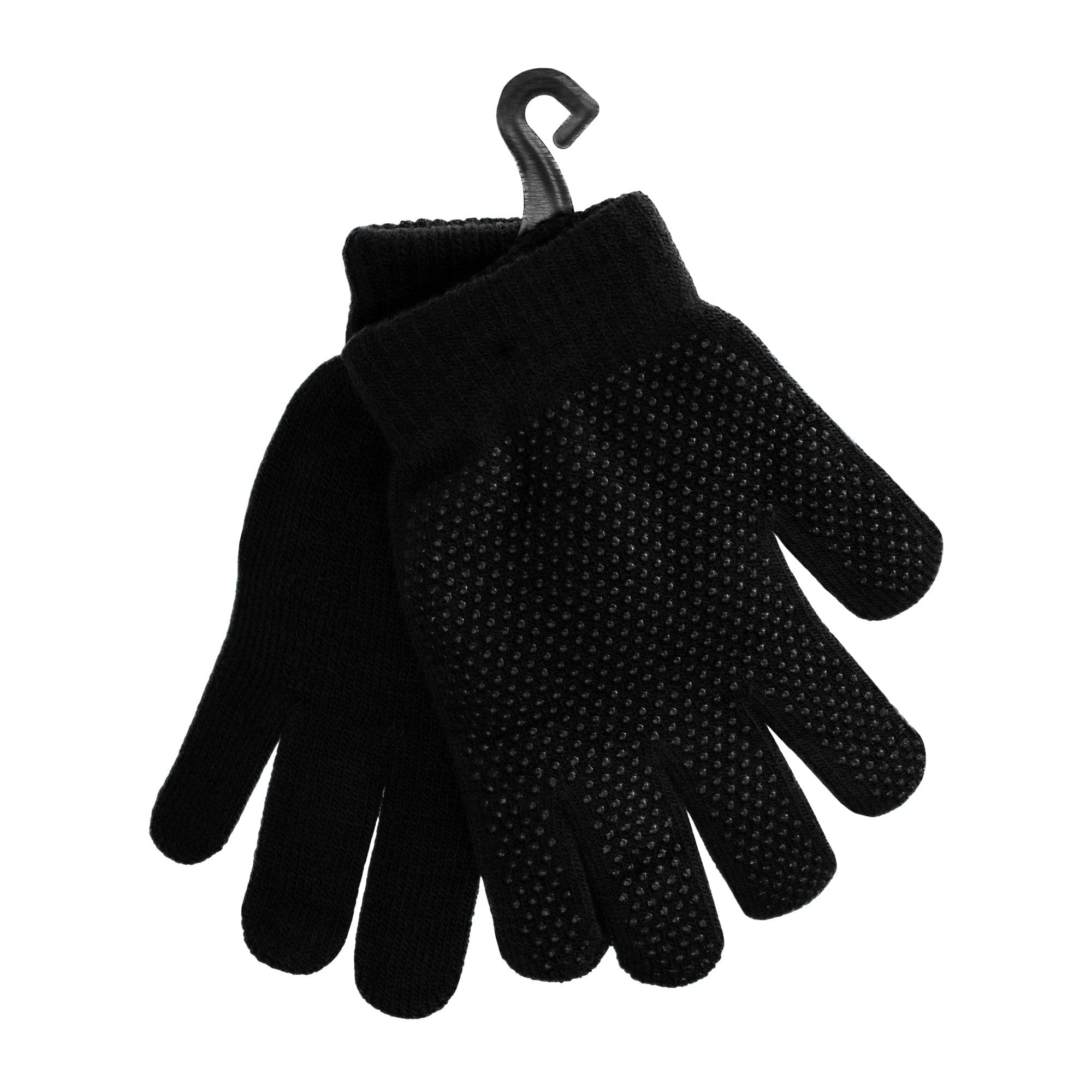 Wholesale Unisex Winter Black Knit Gloves- Wholesale Case of 96 Glove Pairs