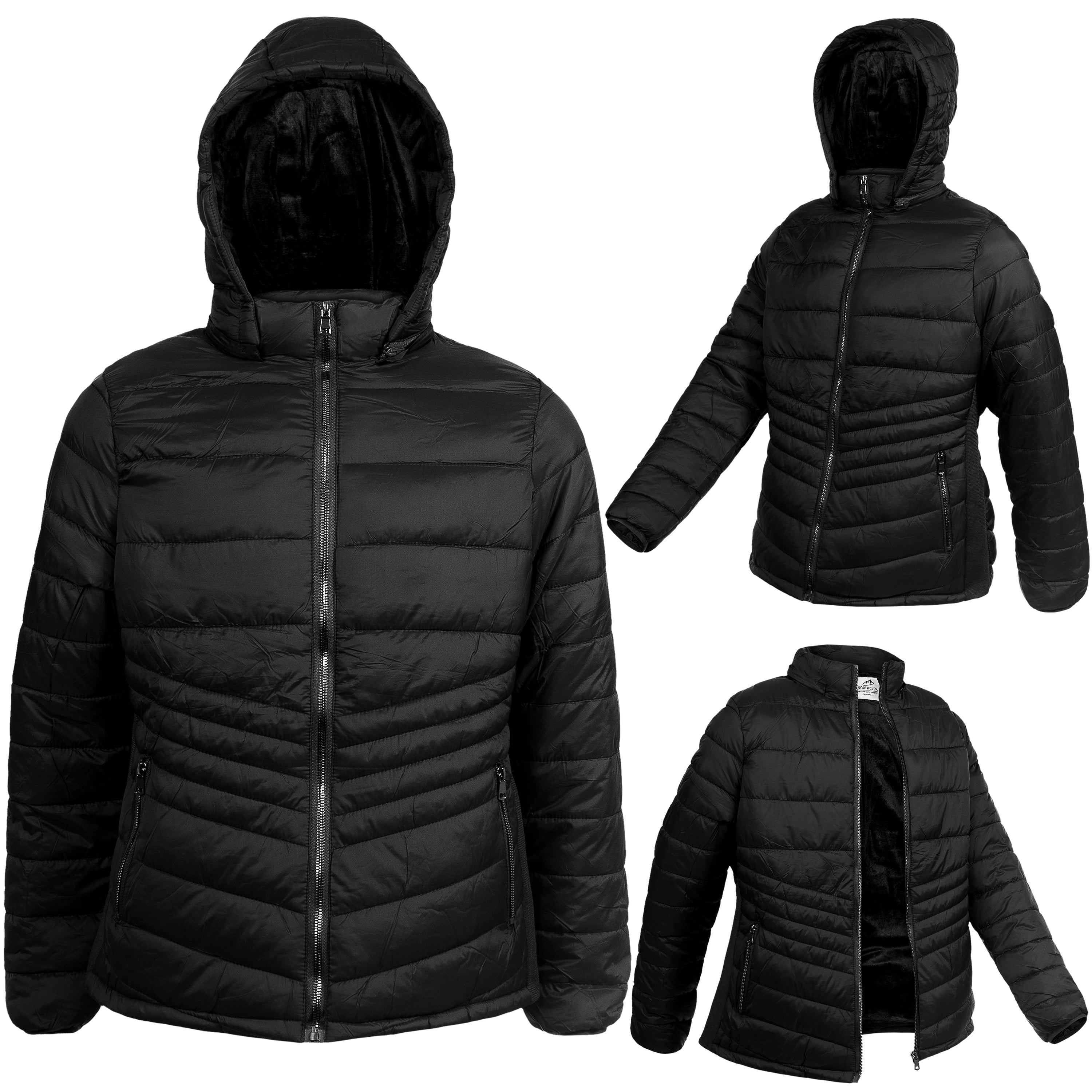 Women's Puffer Wholesale Coats in Assorted Colors & Plus Sizes - Bulk Case of 18 Jackets