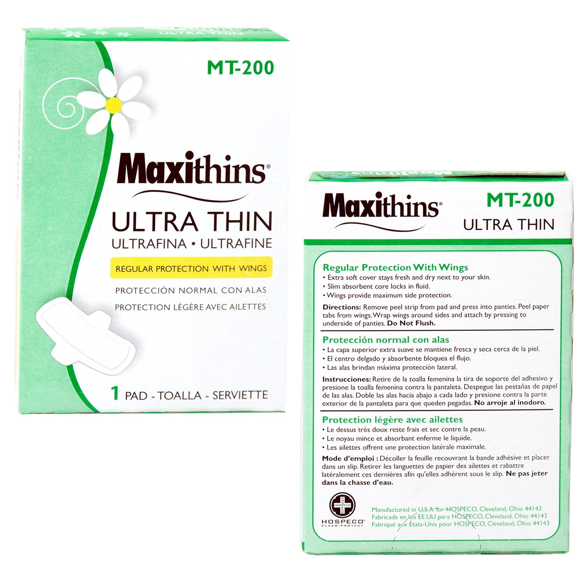 Wholesale Maxithins® Ultra Thin with Wings - Bulk Case of 200 - MT-200