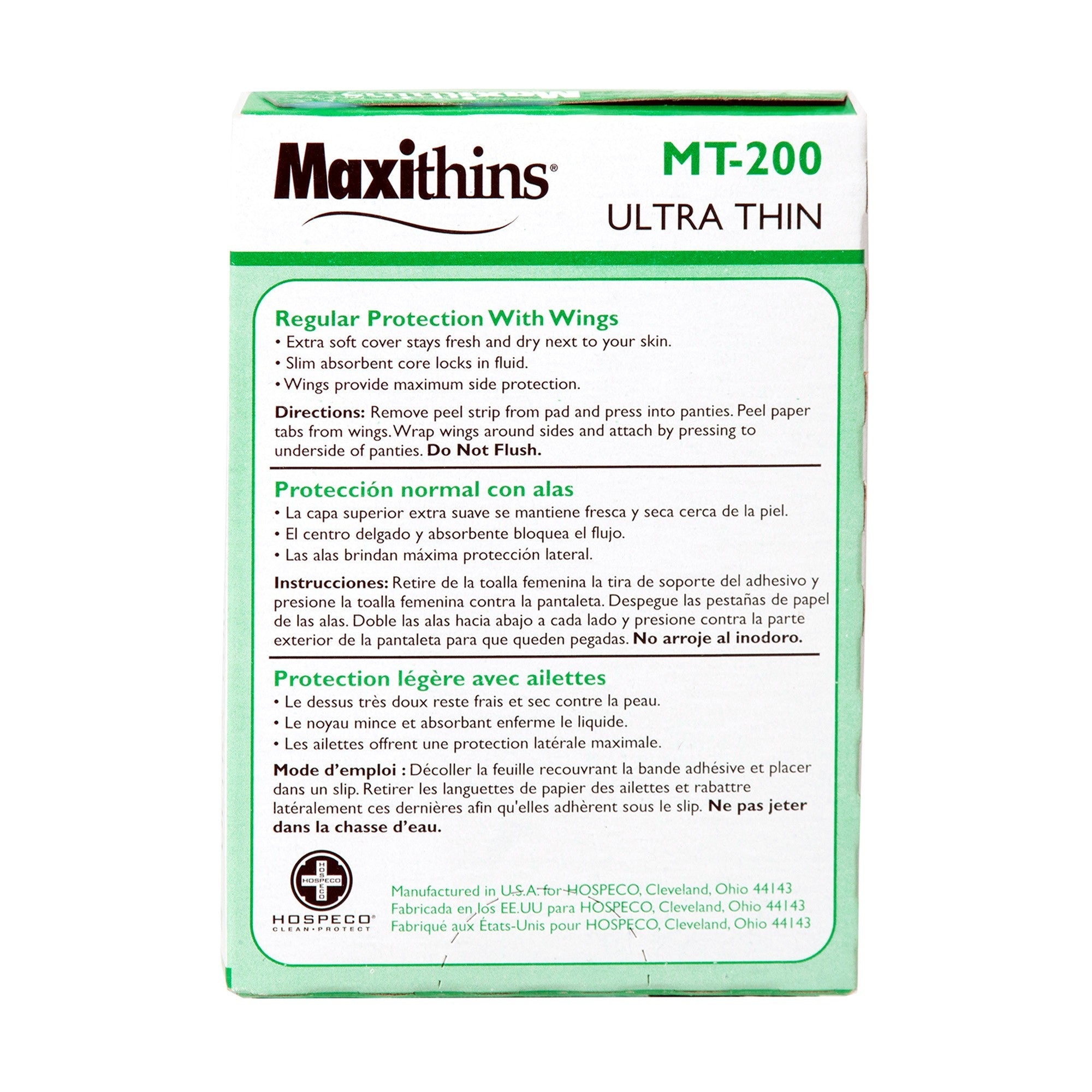 Wholesale Maxithins® Ultra Thin with Wings - Bulk Case of 200 - MT-200