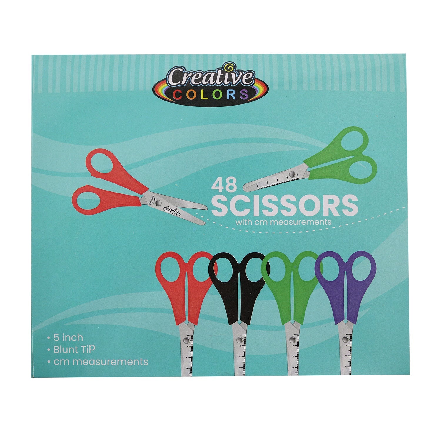 48 Blunt Tip Scissors - Bulk School Supplies Wholesale Case of 48 Scissors